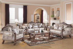 Best Seller Sofa Tamu Mewah Jepara Ukiran Klasik Natural FM-169