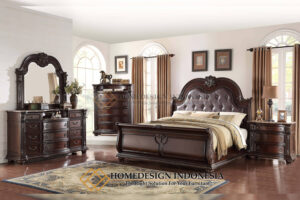 Tempat Tidur Jepara Mewah Klasik Natural Kayu Jati FM-195