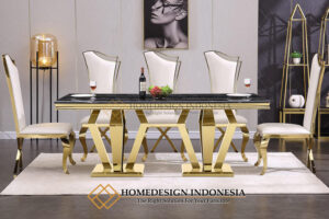 Meja Makan Minimalis Modern Jepara Stainless Style FM-251