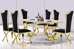 Meja Makan Minimalis Stainless Gold FM-245