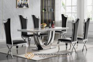 Meja Makan Stainless Modern Silver Style FM-246