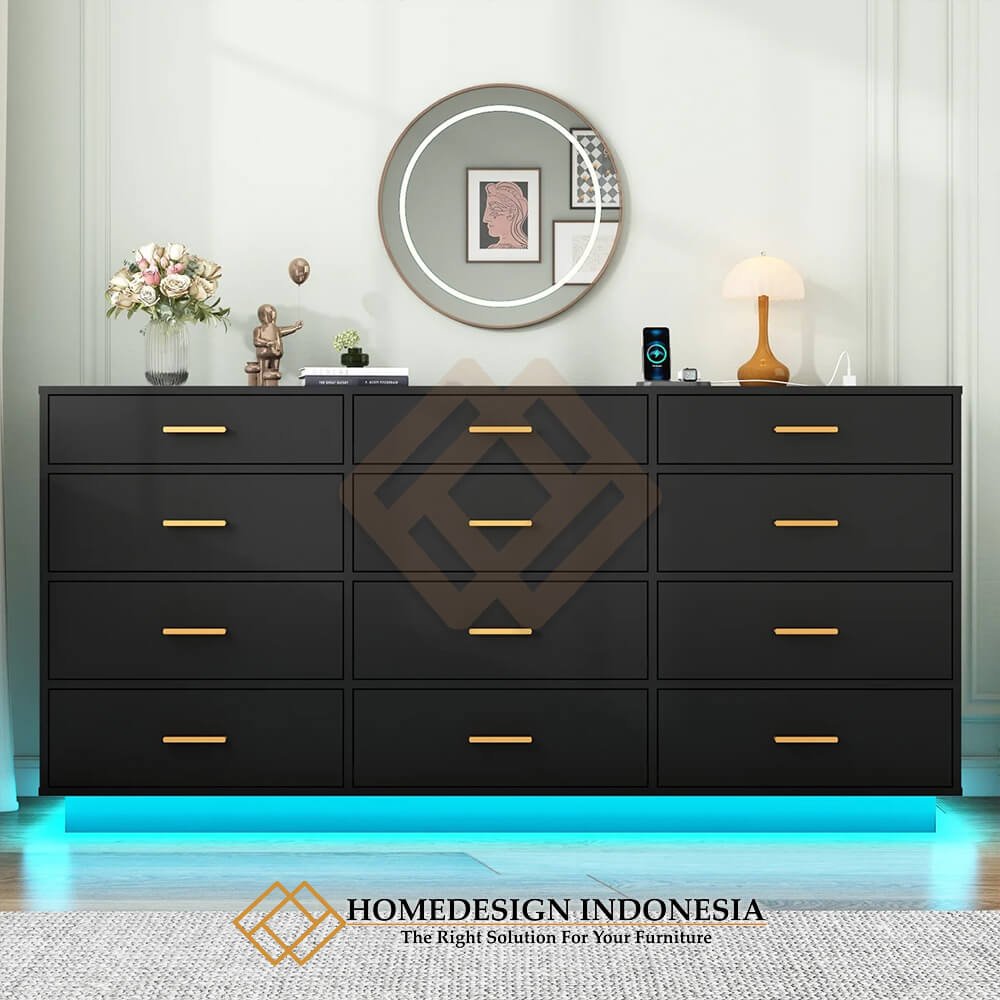 Drawer Minimalis Modern Futuristic LED Style FM-320