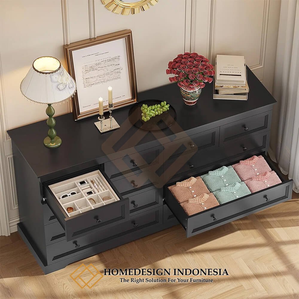 Meja Drawer Minimalis Classic Solid Duco Furniture Jepara FM-319.2