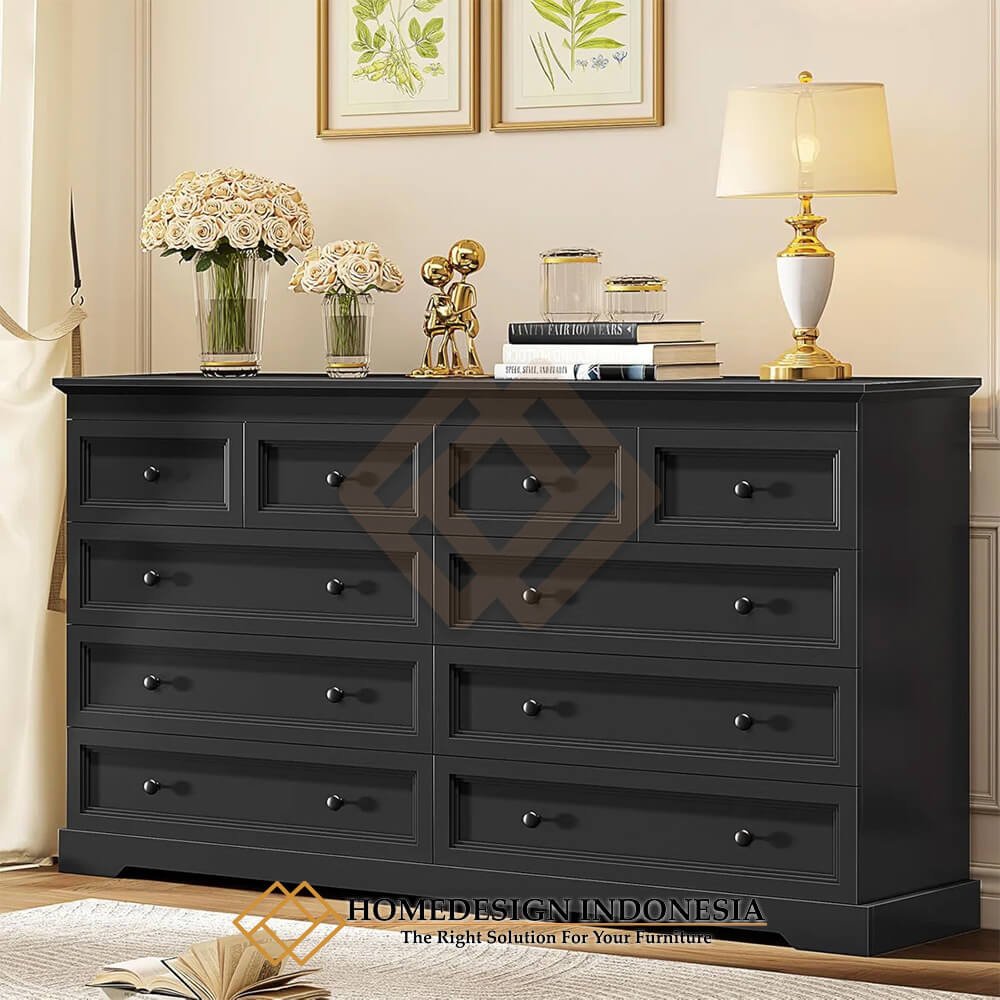 Meja Drawer Minimalis Classic Solid Duco Furniture Jepara FM-319