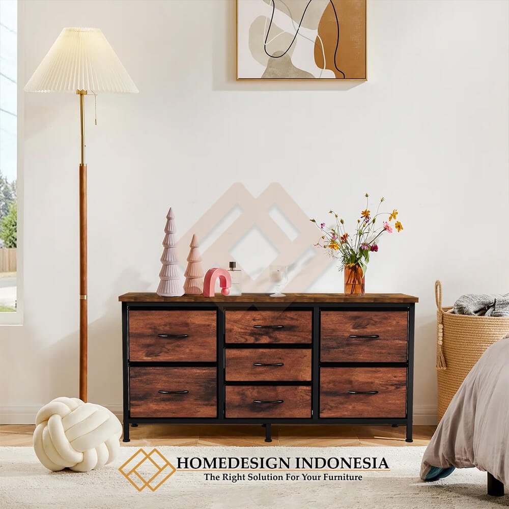 Meja Drawer Minimalis Industrial Desain Cantik FM-318