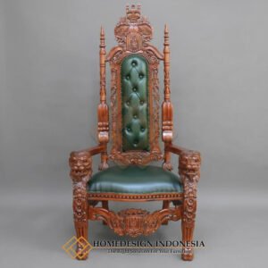 King Chair Teak Wood Classic Natural Walnut Carving FM 331