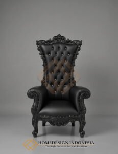 Luxury Queen Chair Rose Carving Premium Style FM 335