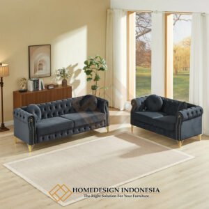 Model Sofa Minimalis Stainless Steel Gold Glam Exclusive FM 364