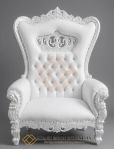 Royal Queen Chair 2 Seater Crown Carving Model FM 336