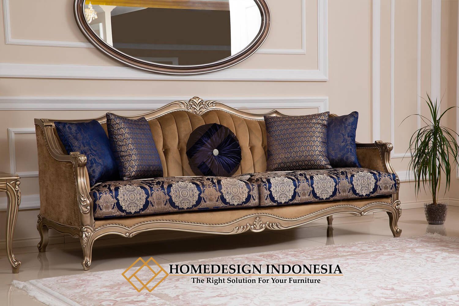 Sofa Tamu Mewah Klasik Jepara Eksklusif Desain FM-349.2
