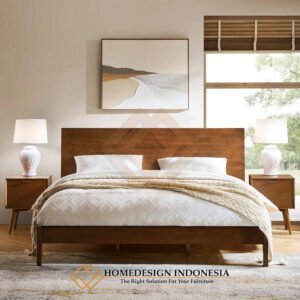 Tempat Tidur Minimalis Jati Classic Natural Walnut FM-355