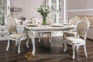 Meja Makan Klasik Mewah Rose Carving Luxury Design FM-378