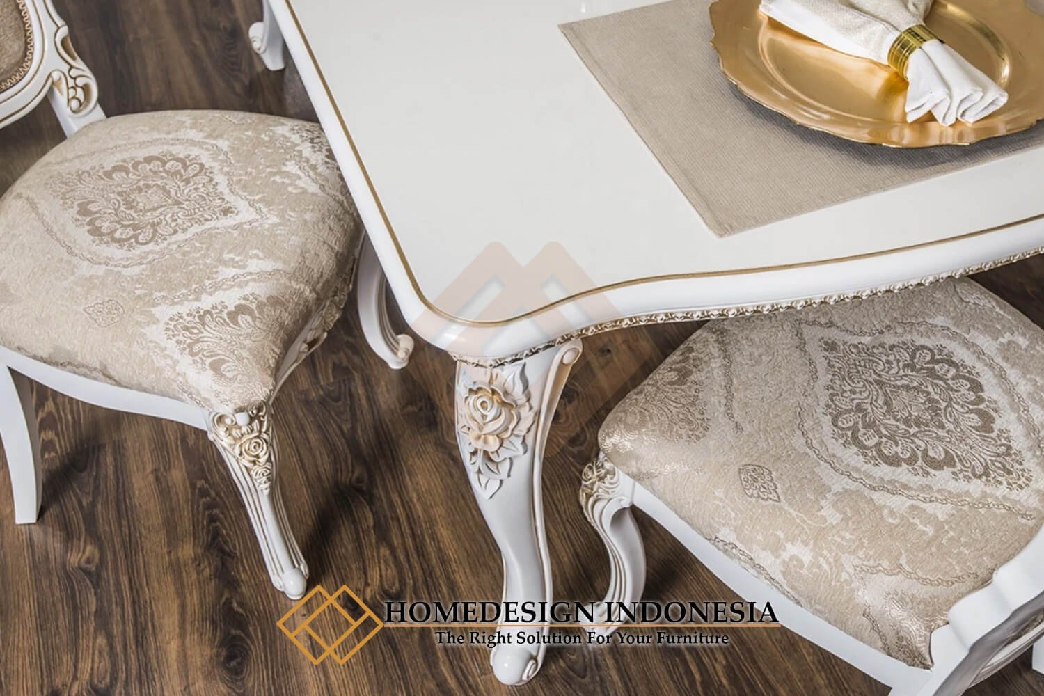 Meja Makan Klasik Mewah Rose Carving Luxury Design FM-378.2 Meja Makan Klasik Mewah Rose Carving Luxury Design FM-378.2