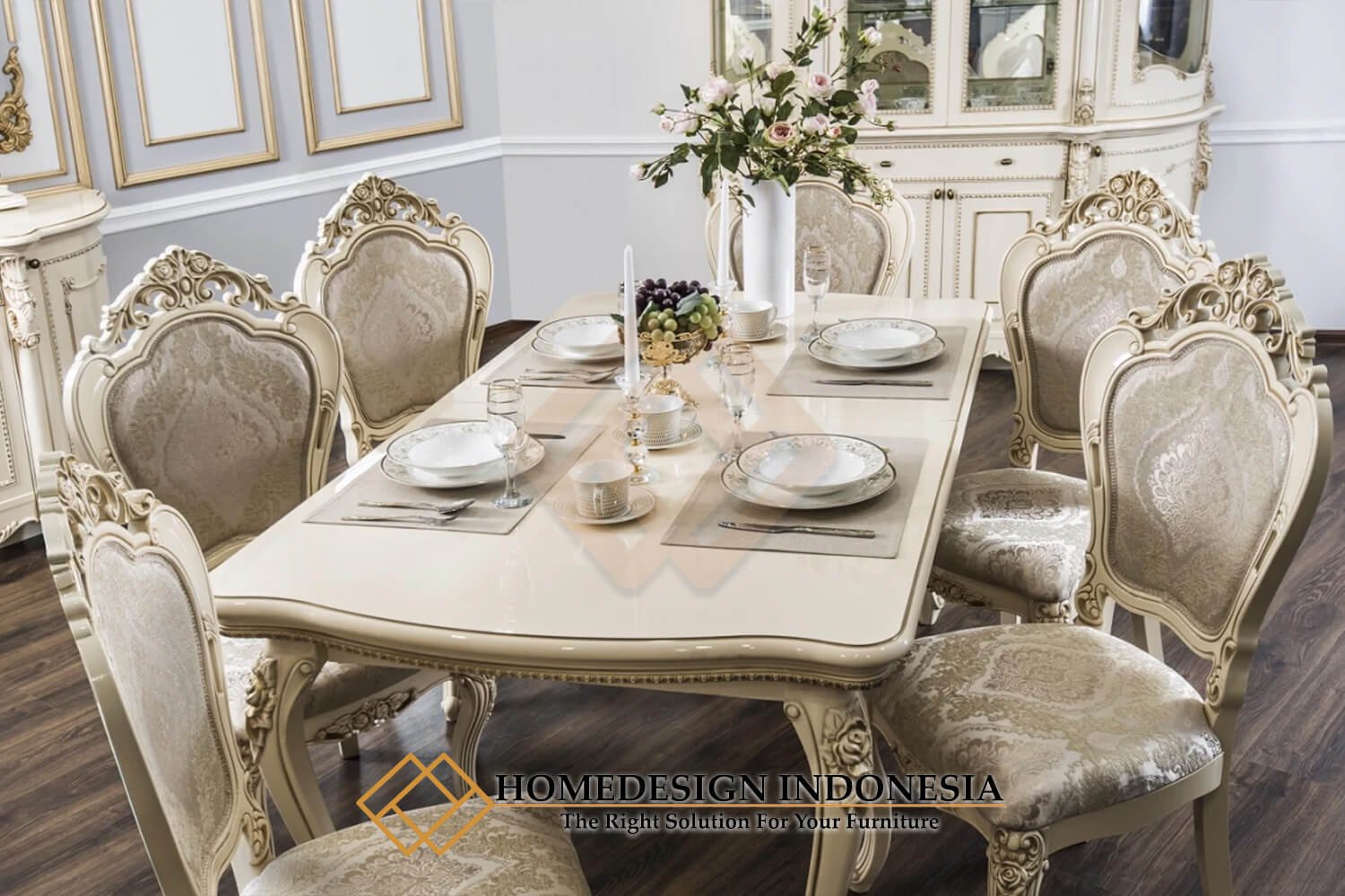 Meja Makan Mewah Ukiran Jepara Classic Luxury Style FM-377.1