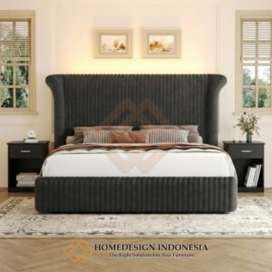 Tempat Tidur Minimalis Jepara Full Jok Corduray Fabric FM-371